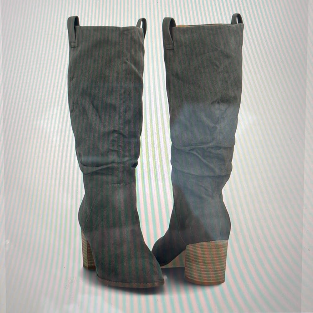 Women’s Report Footwear Tariq Tall Shaft Bootie Size 8.5 NWTs Grey suede.